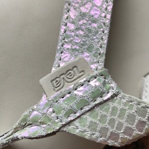 Teva Shoes - TEVA Flatform Iridescent/off white flip flops. Teva Shoes - TEVA Flatform Iridescent/off white flip flops.